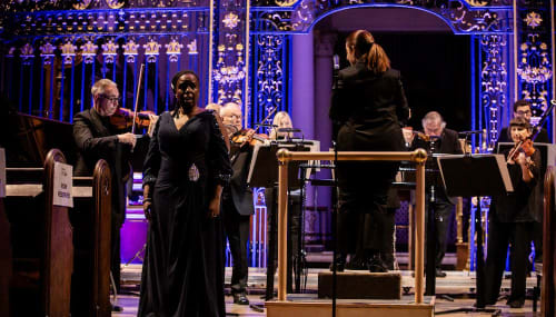 Nadine Benjamin sings with Sinfonia Viva at Derby Cathedral, conducted by Olivia Clarke