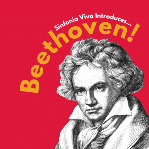 A picture of the composer Beethoven, with the text 